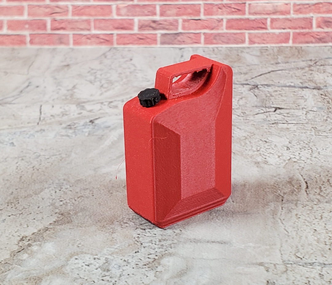 Miniature Red Jerrycan Gas Can 1:12 Scale 1930s Style Prop 1 1/2" Scale Model - Miniature Crush