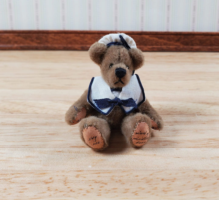 Miniature Teddy Bear Boy Sailor Stuffed Animal Toy 2" Tall Dollhouse Nursery - Miniature Crush