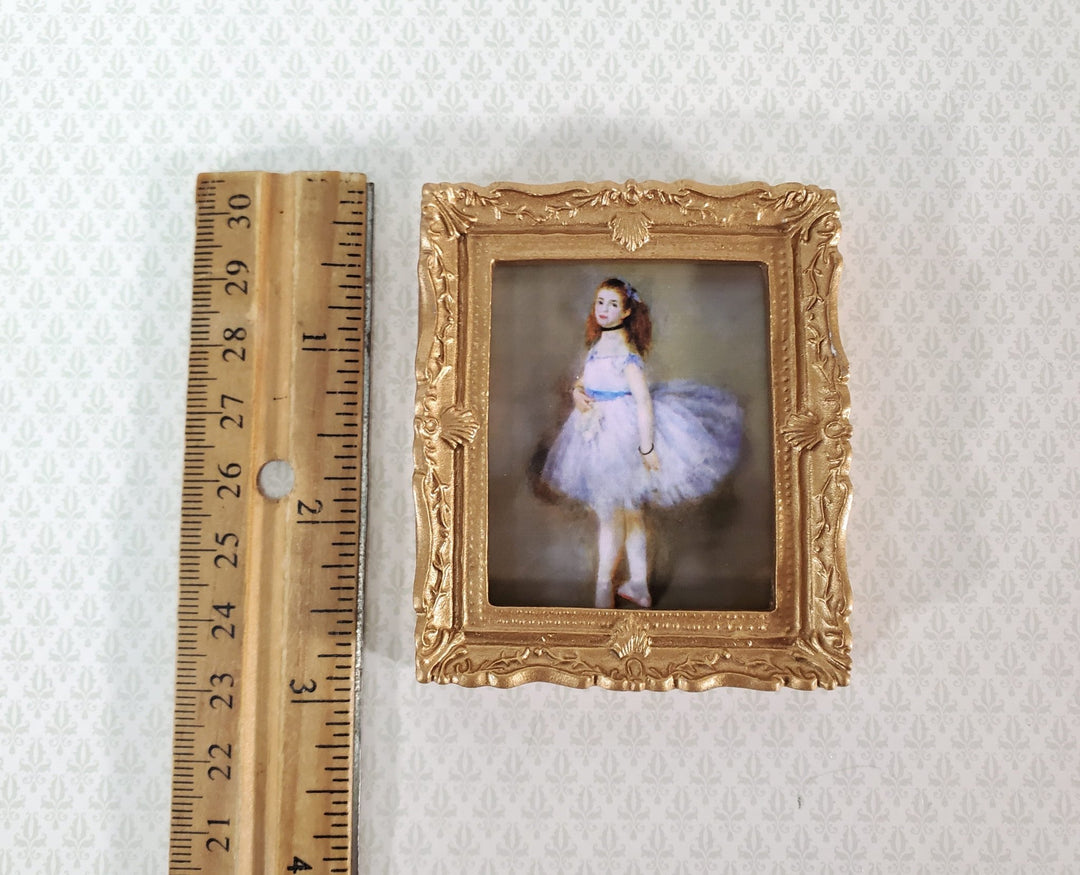 Miniature The Dancer Ballerina by Renoir Framed Print 1:12 Scale Handmade - MiniatureCrush