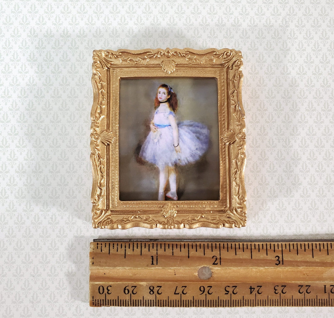 Miniature The Dancer Ballerina by Renoir Framed Print 1:12 Scale Handmade - MiniatureCrush