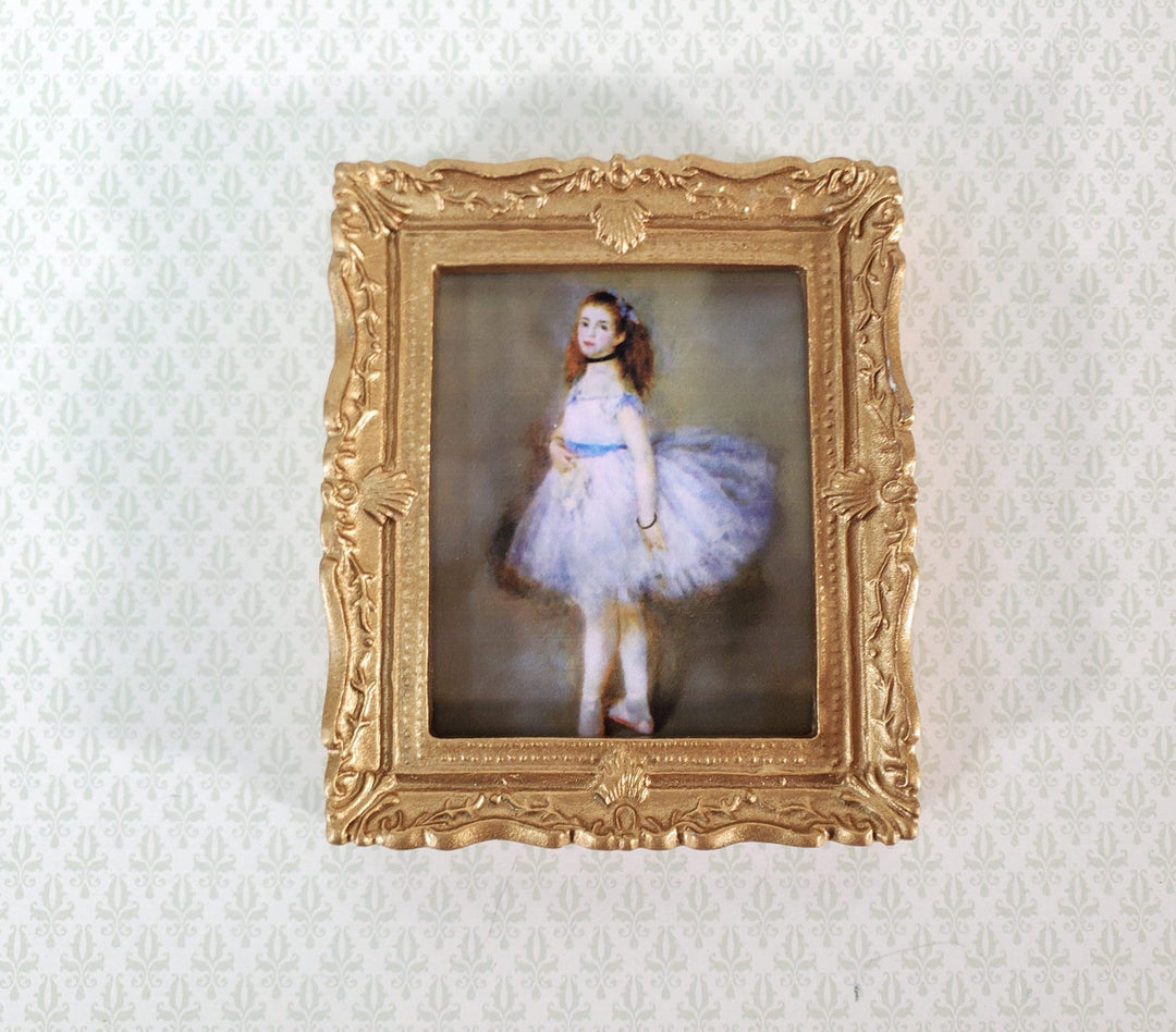 Miniature The Dancer Ballerina by Renoir Framed Print 1:12 Scale Handmade - MiniatureCrush