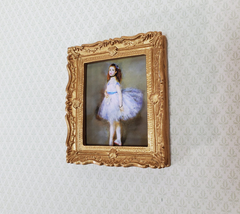 Miniature The Dancer Ballerina by Renoir Framed Print 1:12 Scale Handmade - MiniatureCrush