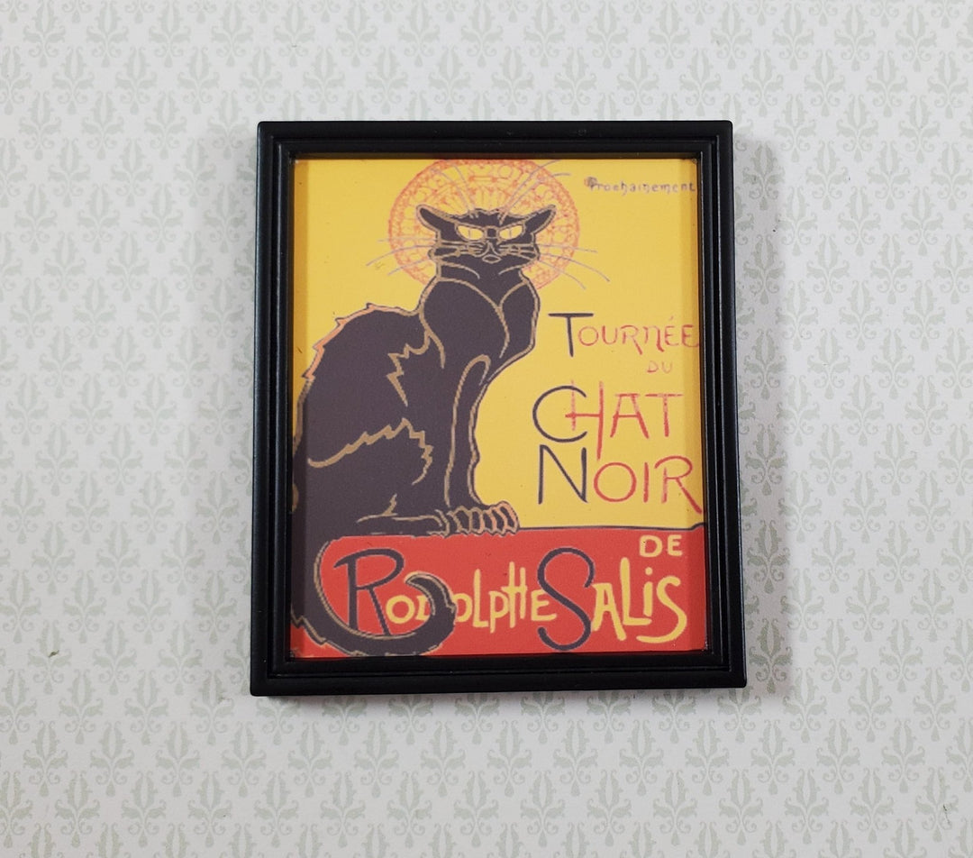 Miniature Tournee du Chat Noir Print Black Cat 1:12 Scale Dollhouse Art Nouveau - Miniature Crush