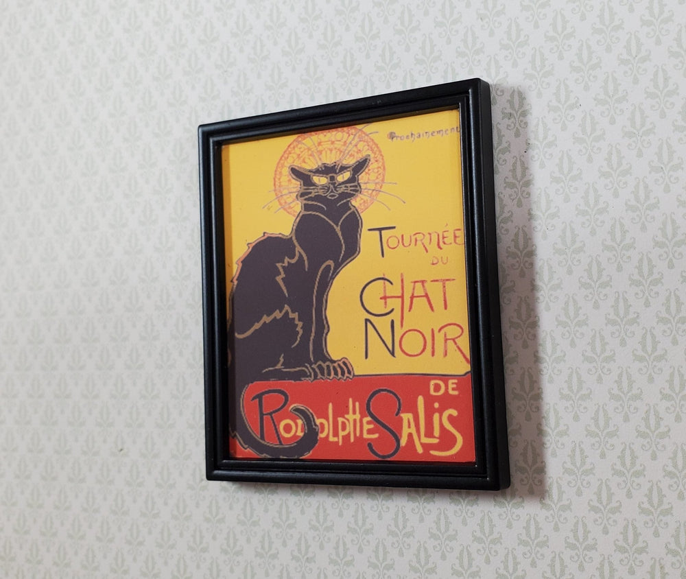 Miniature Tournee du Chat Noir Print Black Cat 1:12 Scale Dollhouse Art Nouveau - Miniature Crush