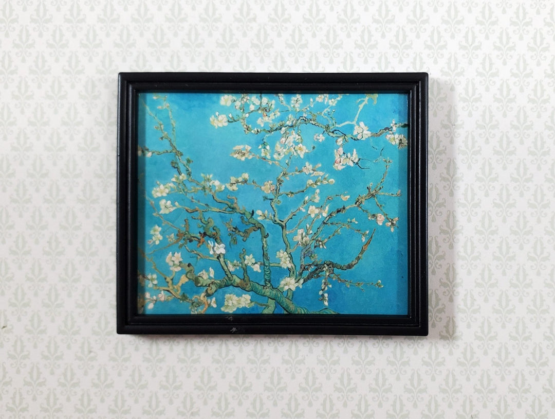 Miniature Vincent Van Gogh Almond Blossoms Framed Print 1:12 Scale Handmade - Miniature Crush