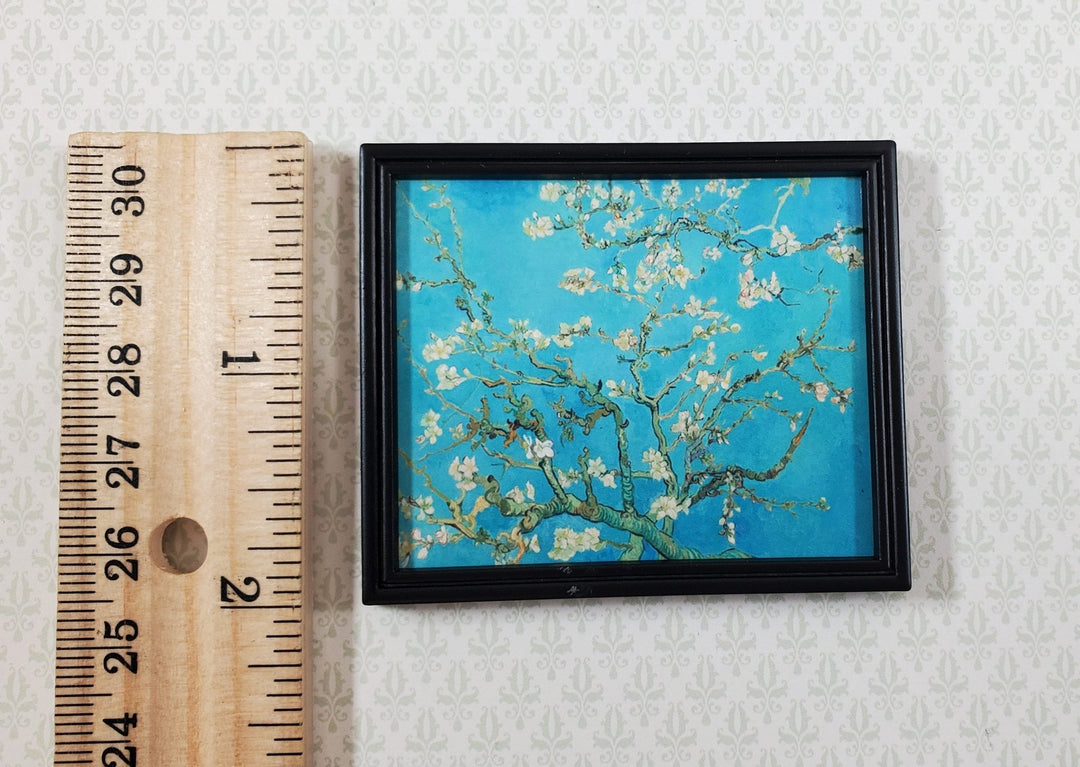 Miniature Vincent Van Gogh Almond Blossoms Framed Print 1:12 Scale Handmade - Miniature Crush