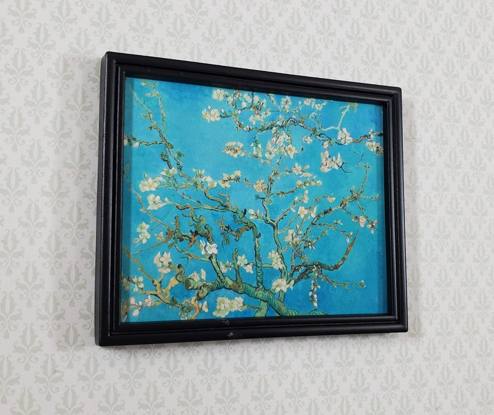 Miniature Vincent Van Gogh Almond Blossoms Framed Print 1:12 Scale Handmade - Miniature Crush