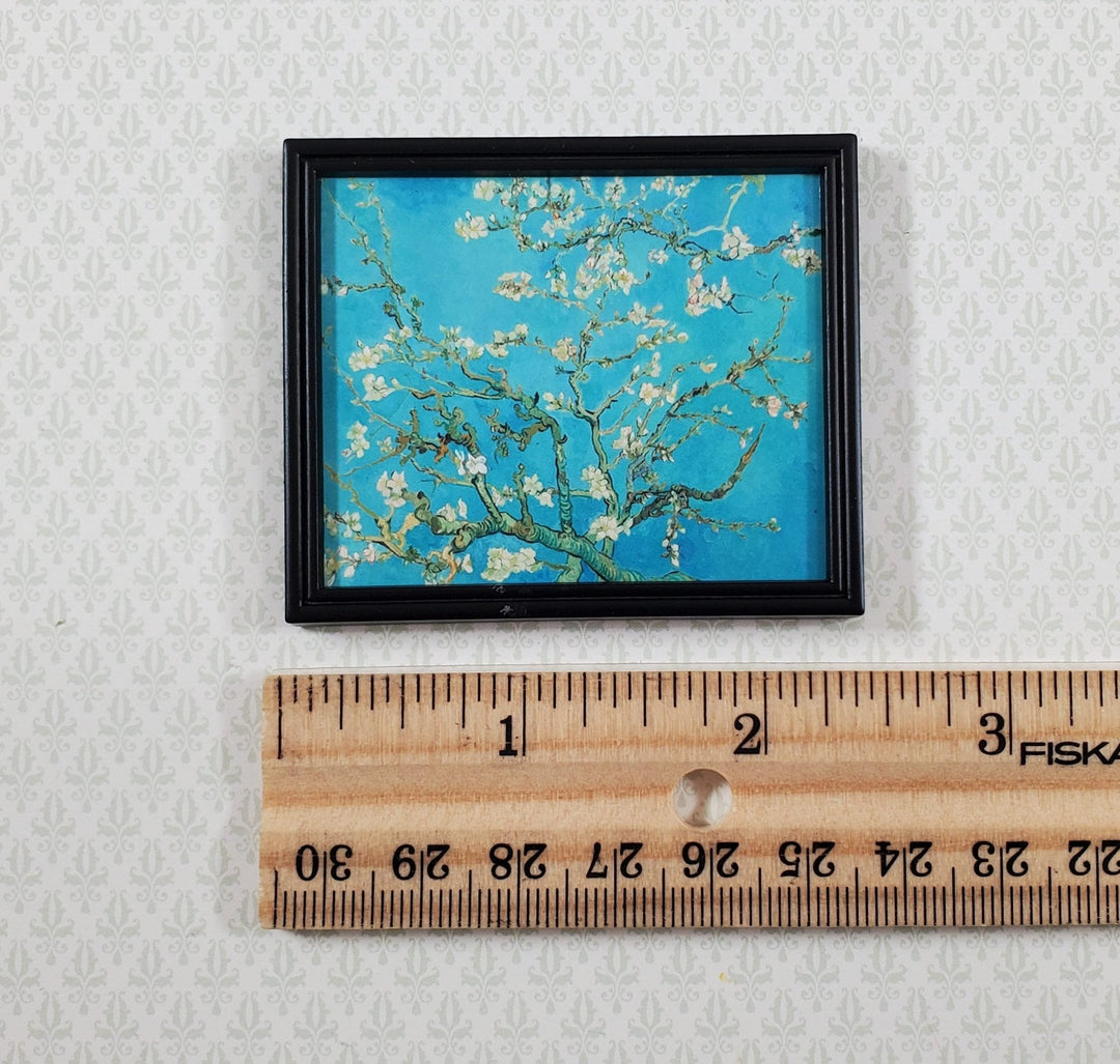 Miniature Vincent Van Gogh Almond Blossoms Framed Print 1:12 Scale Handmade - Miniature Crush