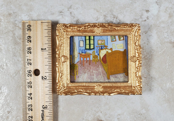 Miniature Vincent Van Gogh's Bedroom in Arles Framed Print 1:12 Scale Dollhouse - Miniature Crush