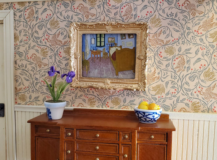 Miniature Vincent Van Gogh's Bedroom in Arles Framed Print 1:12 Scale Dollhouse - Miniature Crush