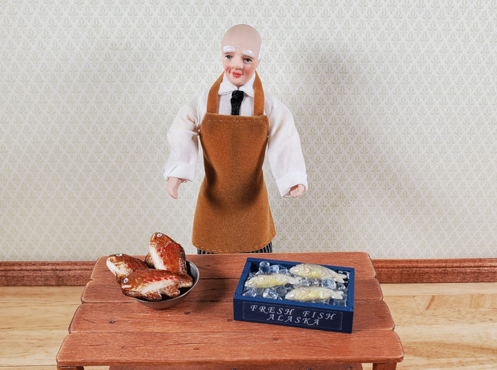 Miniature x3 Fish Grouper for Dollhouse Food Seafood Grocer Grocery Store 1 1/4" - MiniatureCrush