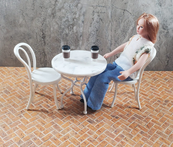 Miniature Yellow Weathered Brick Embossed Paper Herringbone 1:12 Scale Scenery - MiniatureCrush