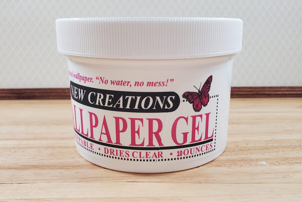 New Creations Dollhouse Wallpaper Paste Gel 10 oz Dries Clear - MiniatureCrush