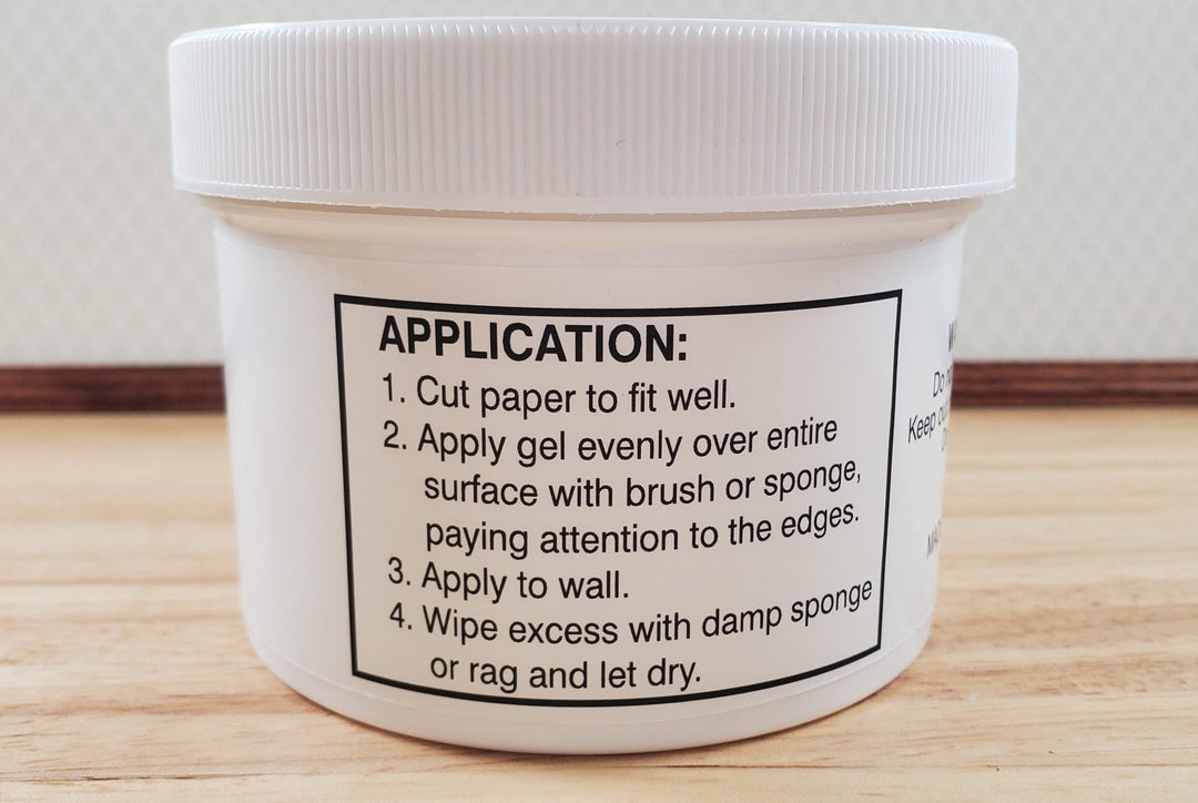 New Creations Dollhouse Wallpaper Paste Gel 10 oz Dries Clear - MiniatureCrush