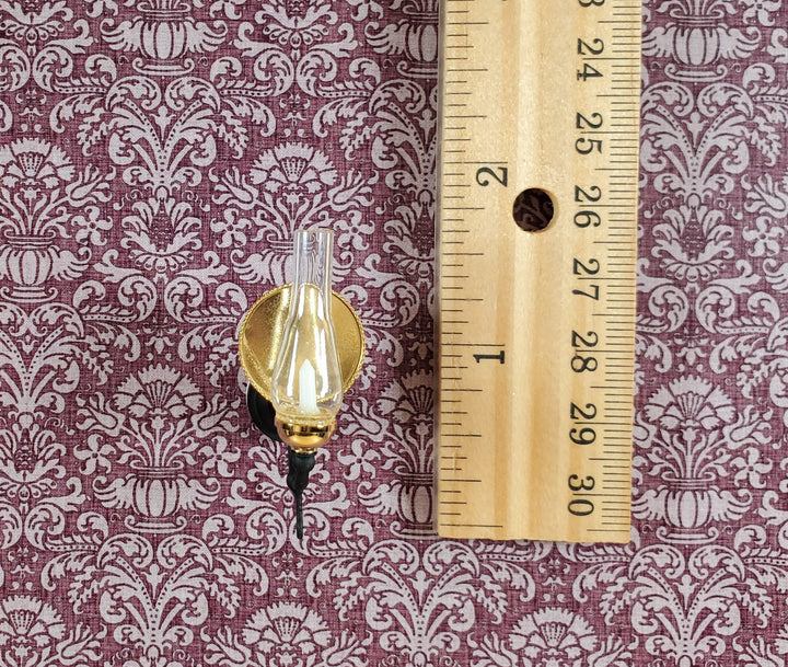 NON-Working Dollhouse Kerosene Wall Sconce Lamp 1:12 Scale Miniature - MiniatureCrush
