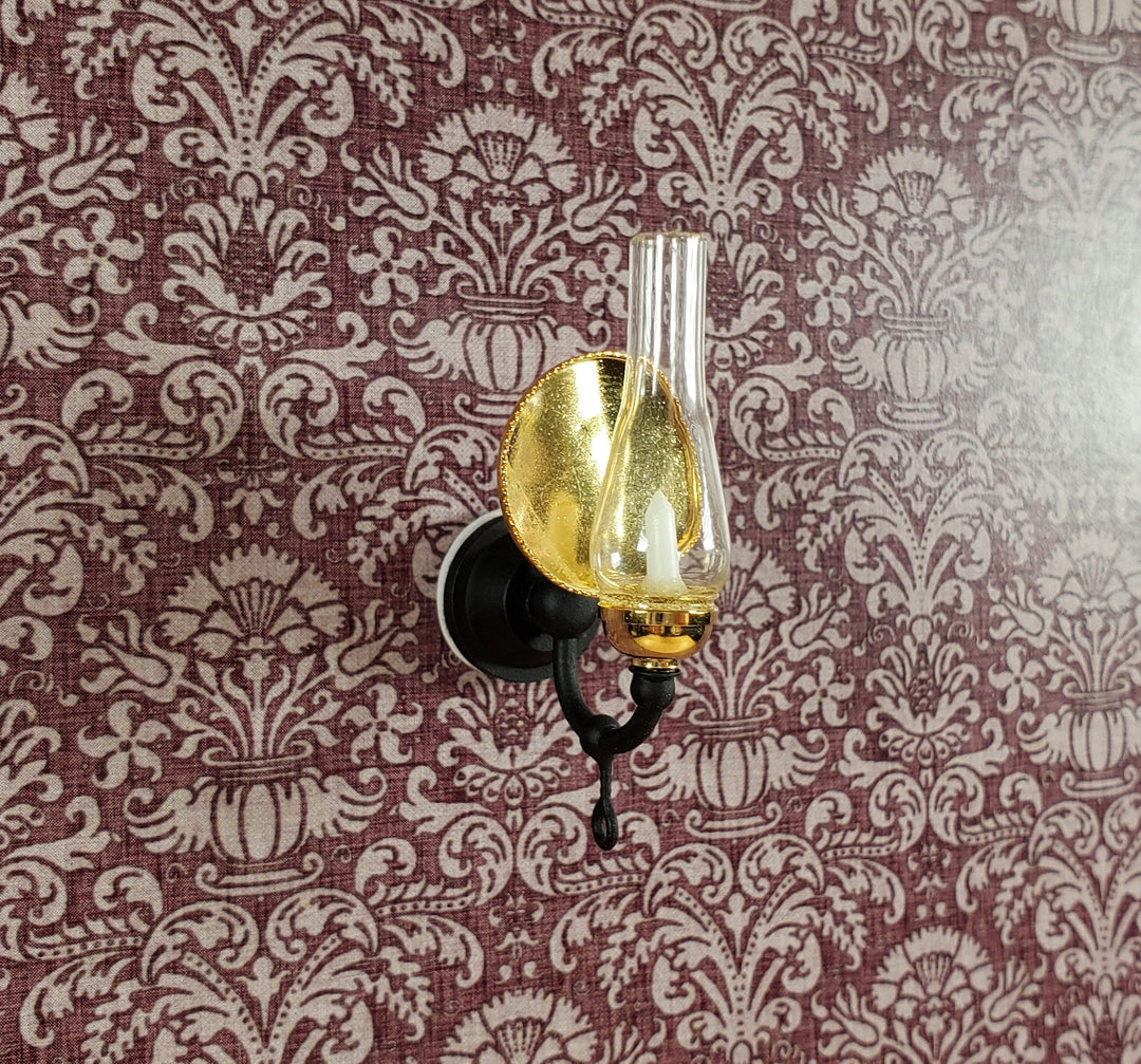 NON-Working Dollhouse Kerosene Wall Sconce Lamp 1:12 Scale Miniature - MiniatureCrush
