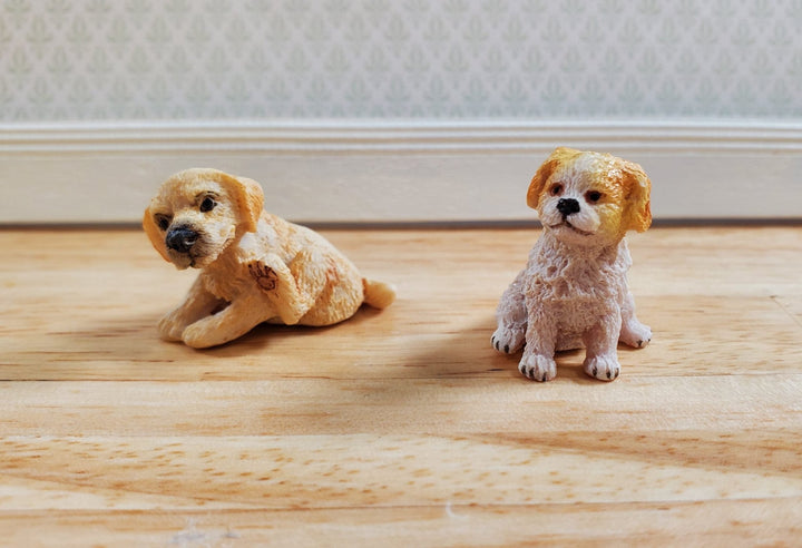 Puppy Dogs Set of 2 Puppies by Falcon Miniatures 1:12 Scale - MiniatureCrush