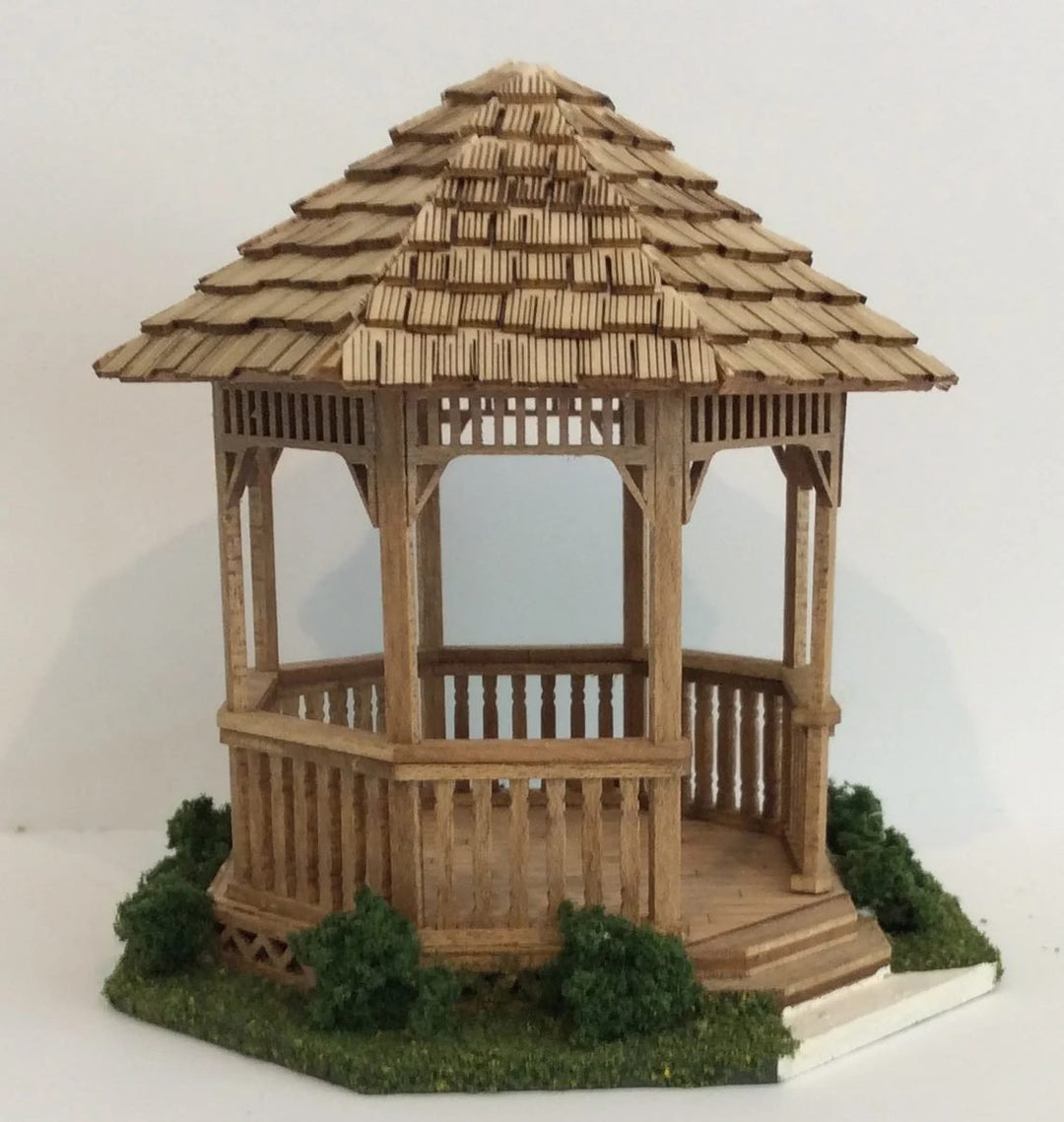 Quarter Scale Gazebo KIT DIY 1:48 Dollhouse Miniature Garden - Miniature Crush