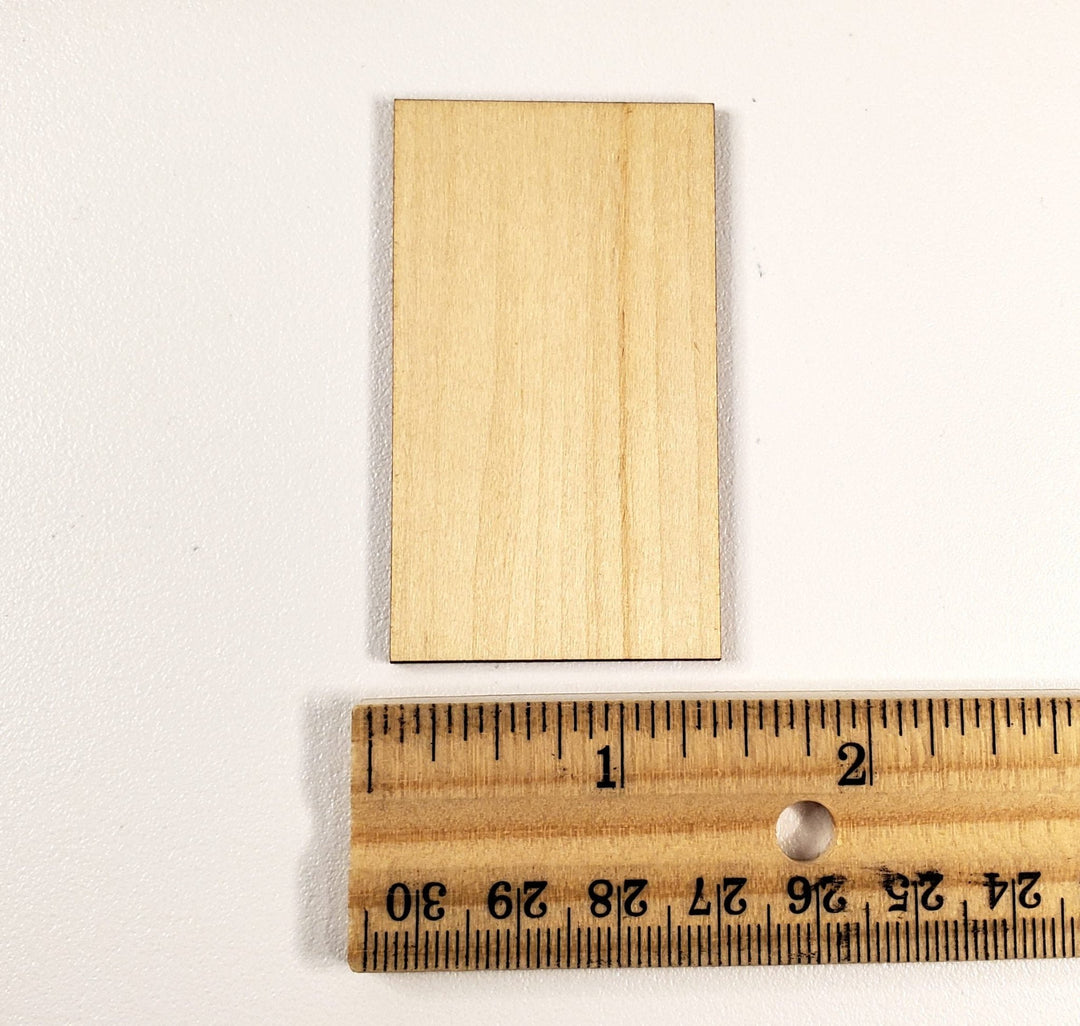Rectangle Wood Pieces x20 2 3/8" x 1 3/8" Basswood 1/16" thick Blanks Tiles DIY - MiniatureCrush