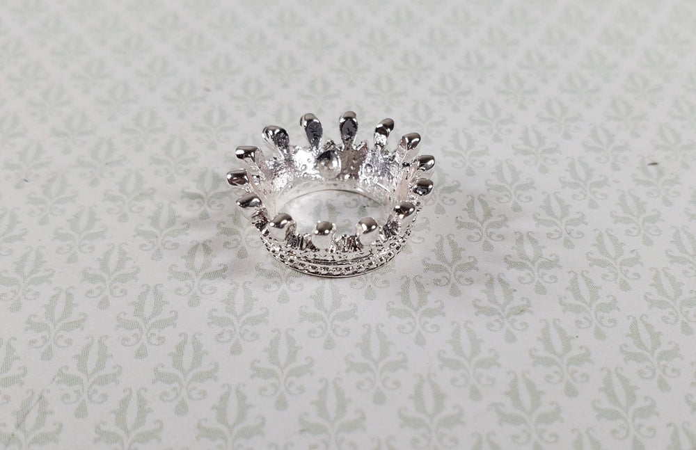 Regal Miniature Silver King's Crown Metal Dollhouse 7/16" Head Opening - MiniatureCrush