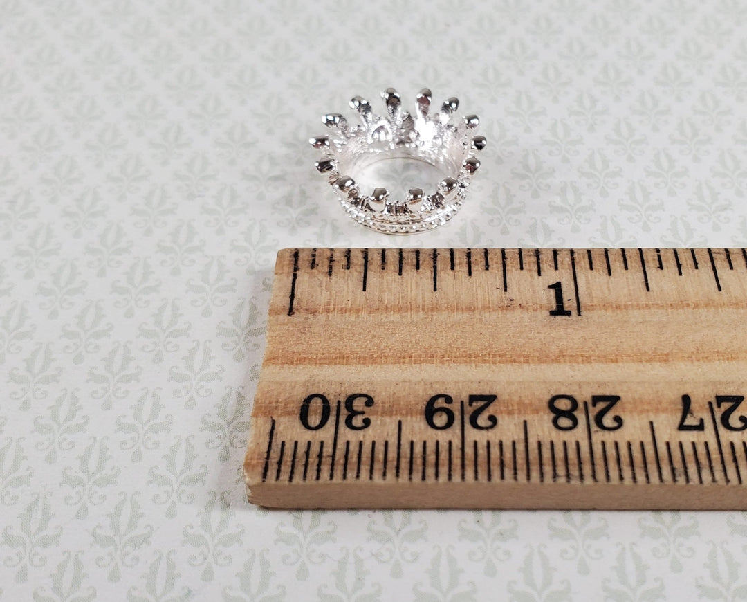 Regal Miniature Silver King's Crown Metal Dollhouse 7/16" Head Opening - MiniatureCrush