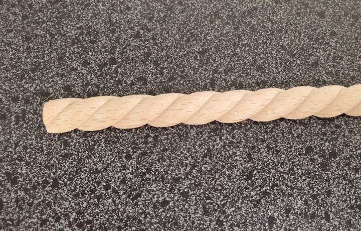 Rope Style Relief Molding Trim Flat Back 7/16" x 18" Long Woodworking Twist - Miniature Crush