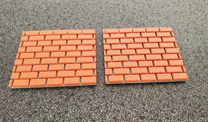 Small Brick Wall 2 Pieces 2.5" x 2.25" 1:12 Scale or Smaller Back Splash FP Insert - Miniature Crush