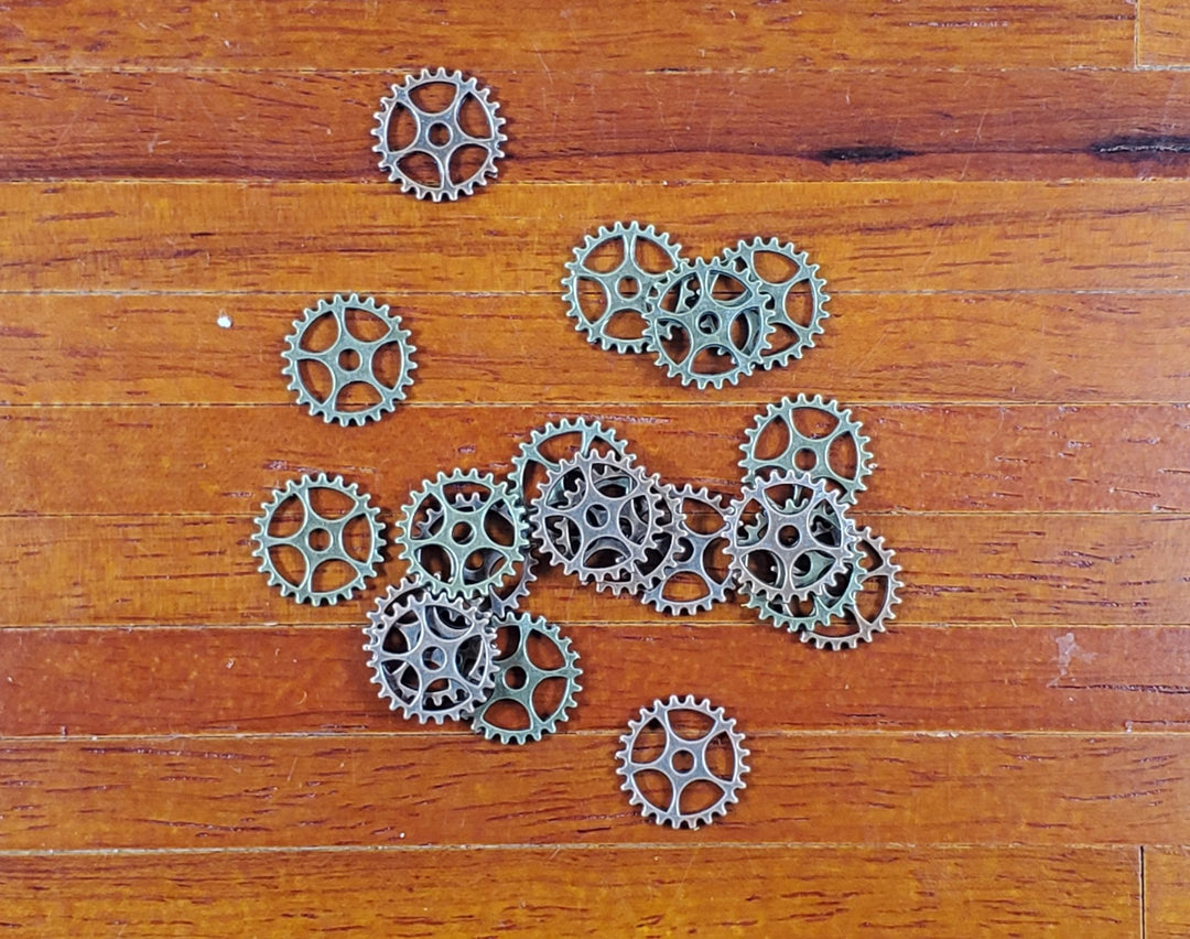 Small Metal Gears Steampunk Crafts Miniatures 20 pieces 5/8