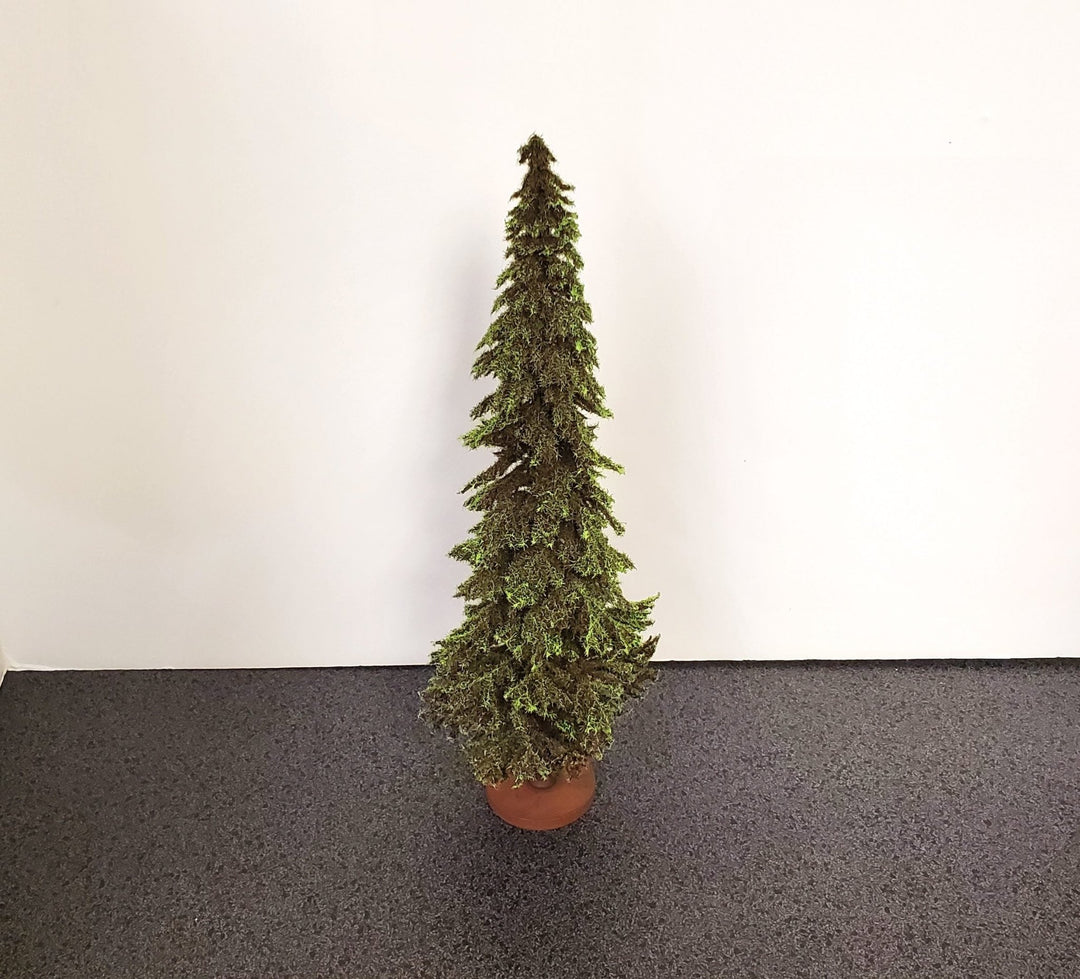 Tall Conifer Evergreen Pine Spruce Tree on Base Scenery 12" Tall Miniature Model RR - Miniature Crush