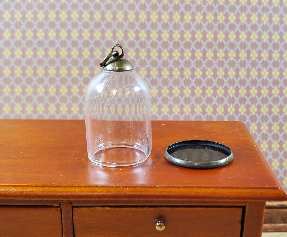 Tiny Bell Jar Dome Glass Cover on Base Display Miniature Curiosities 1" tall - MiniatureCrush