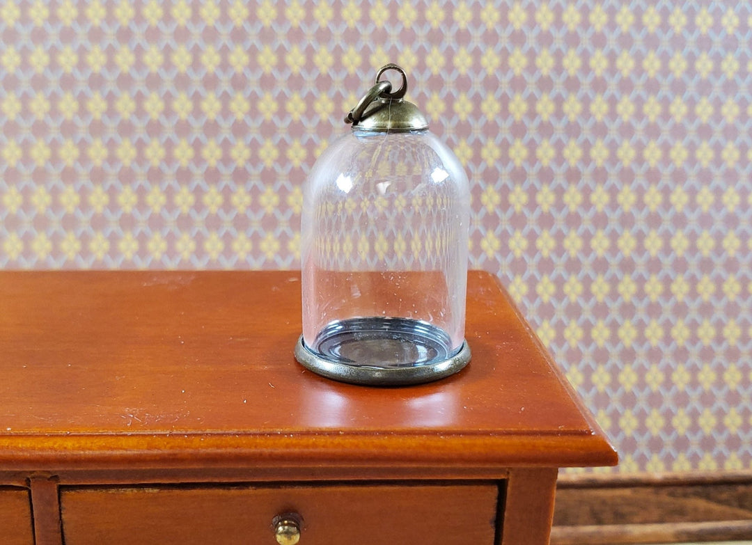 Tiny Bell Jar Dome Glass Cover on Base Display Miniature Curiosities 1" tall - MiniatureCrush