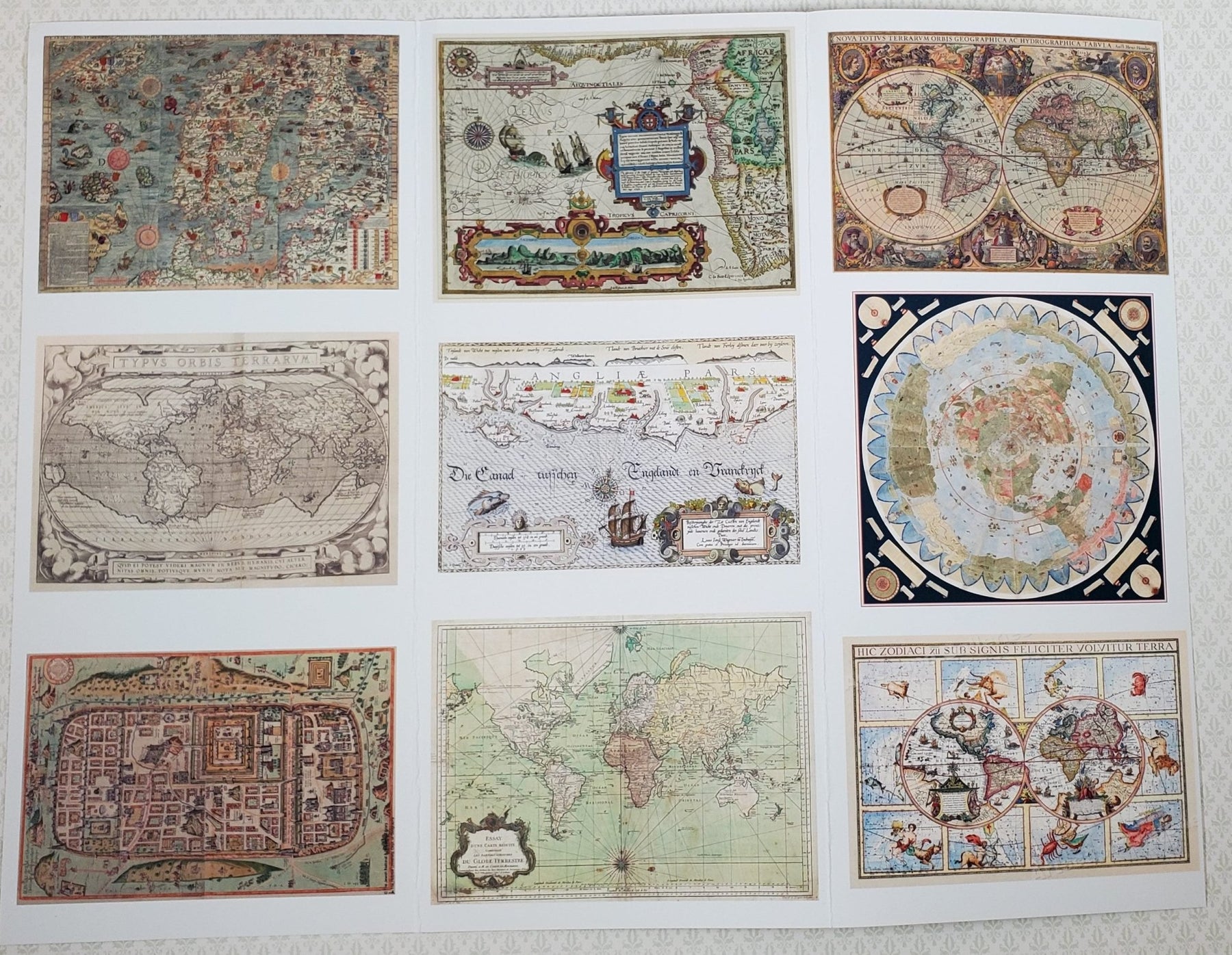 Mini Scale World Map Tiny Maps Old World Vintage Style Props Printed Dollhouses Dioramas ...