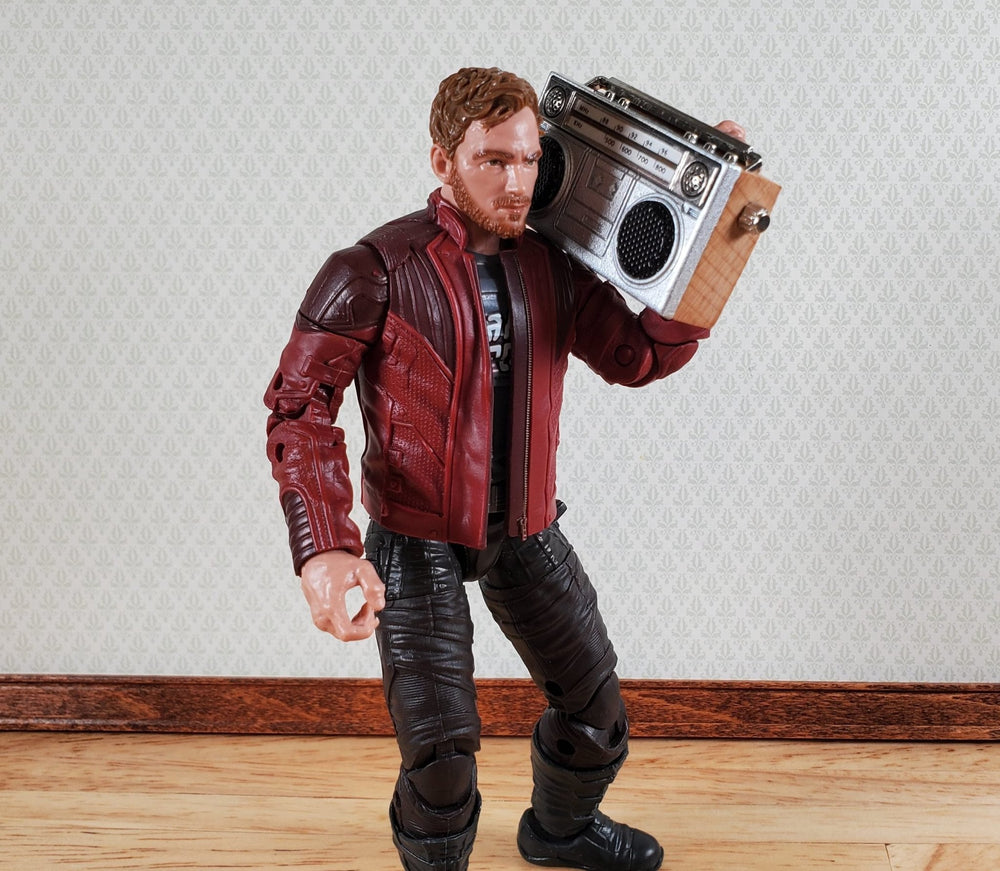 Tiny Miniature Boom Box Radio 1980s Style 1:12 Scale Dollhouse Action Figures - Miniature Crush