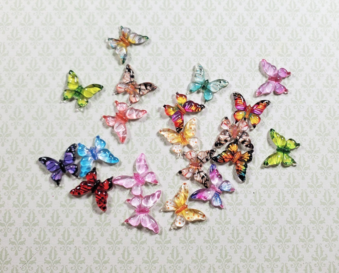 Tiny Miniature Butterflies Set of 20 Random Colors Dollhouse Garden - MiniatureCrush
