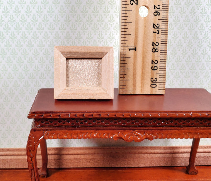 Tiny Miniature Picture Frame Wood with Backing and Stand Horizontal Landscape - MiniatureCrush