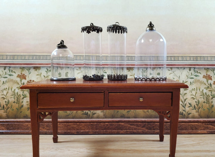 Tiny Tube Jar Glass Cover on Base Display Miniature Curiosities 1 9/16" tall 004 - MiniatureCrush