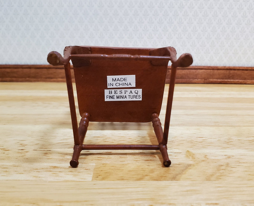 Vintage Bespaq all Wood Chair Walnut Finish 1:12 Scale Miniature Furniture - MiniatureCrush