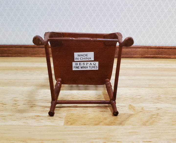 Vintage Bespaq all Wood Chair Walnut Finish 1:12 Scale Miniature Furniture - MiniatureCrush