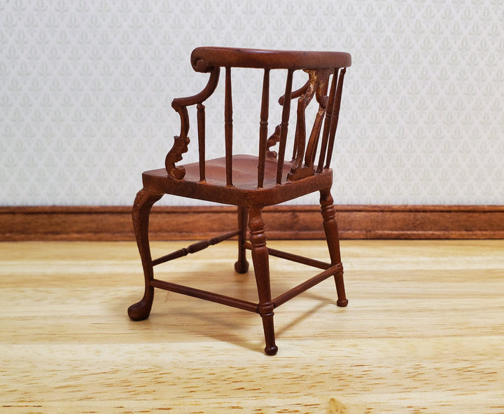 Vintage Bespaq all Wood Chair Walnut Finish 1:12 Scale Miniature Furniture - MiniatureCrush