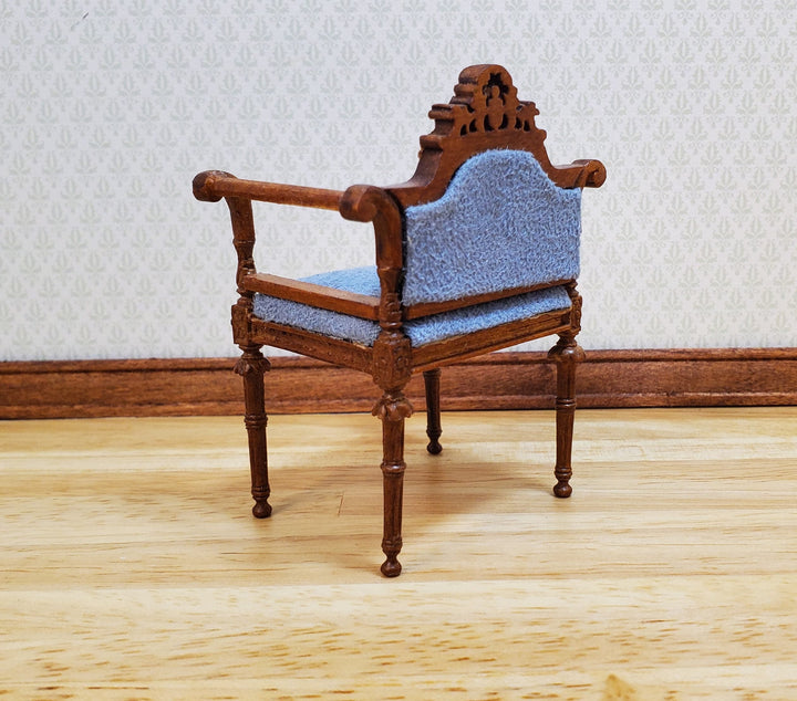 Vintage Bespaq Victorian Parlor Chair Small Profile 1:12 Scale Miniature Furniture - MiniatureCrush