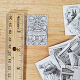100 Mini 19th Early 20th Century Book Plates Vintage Pictures Scrapbooking Stamping - Miniature Crush