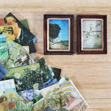 100 Mini Vincent Van Gogh Prints on Cardstock Vintage Pictures Scrapbooking - Miniature Crush