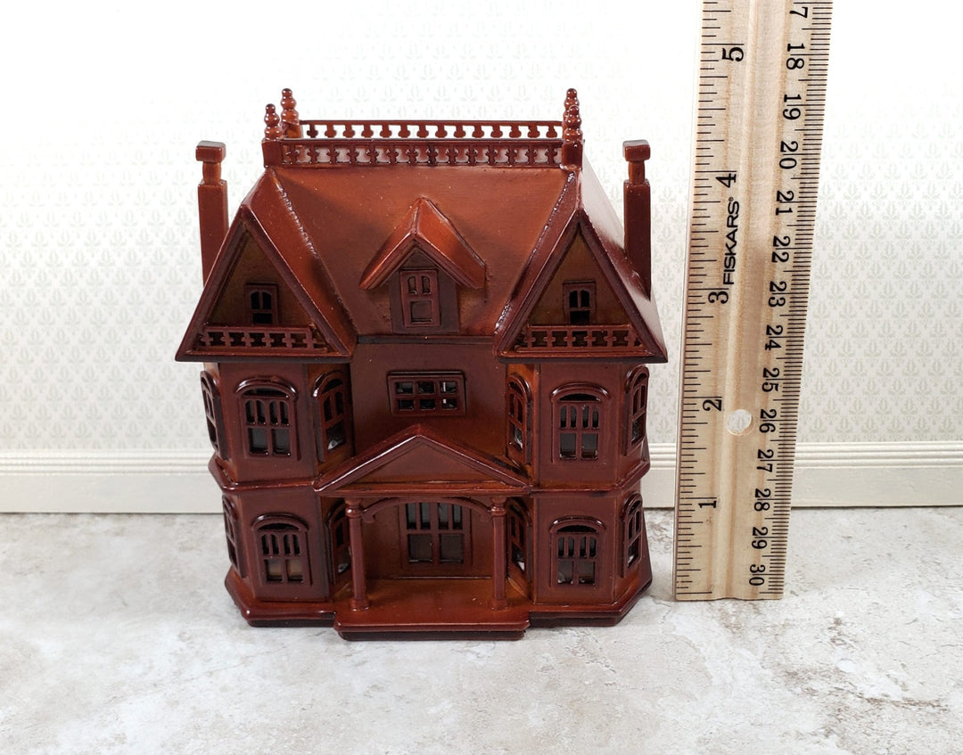 1:144 Scale Dollhouse for Your Dollhouse Walnut Finish Back Opening - Miniature Crush