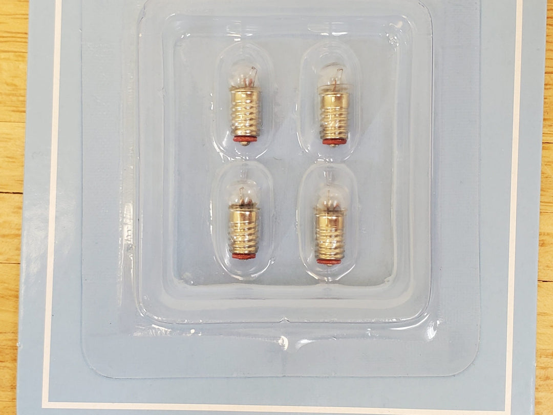 12 Volt Dollhouse Replacement Bulbs Pea Bulb Screw Base Set of 4 Miniatures - Miniature Crush