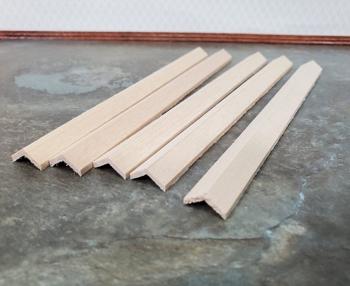 120 Degree Angle for Roof Trim 3/8" x 3/8" x 6" long Scrap Pieces (5) NE1084 Scale Model Building - Miniature Crush