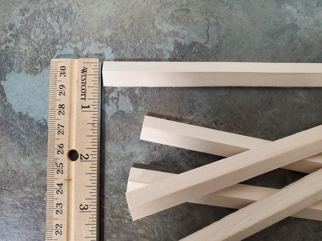 120 Degree Angle for Roof Trim 3/8" x 3/8" x 6" long Scrap Pieces (5) NE1084 Scale Model Building - Miniature Crush