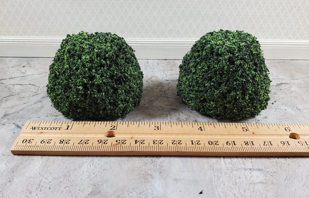 2 Model Scenery Round Mound Shrubs Bushes Dollhouses Scale Models Model RR 4.5" - Miniature Crush