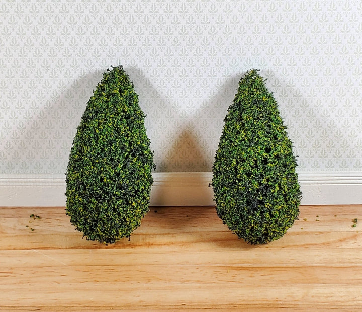 2 Model Scenery Shrubs Trees Bushes Green Dollhouses Scale Models Model RR 3" - Miniature Crush