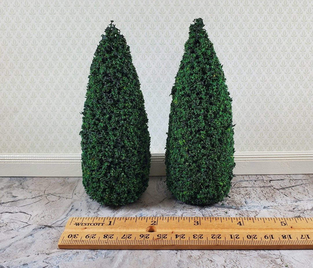 2 Model Scenery Shrubs Trees Bushes Green Dollhouses Scale Models Model RR 4.5" - Miniature Crush