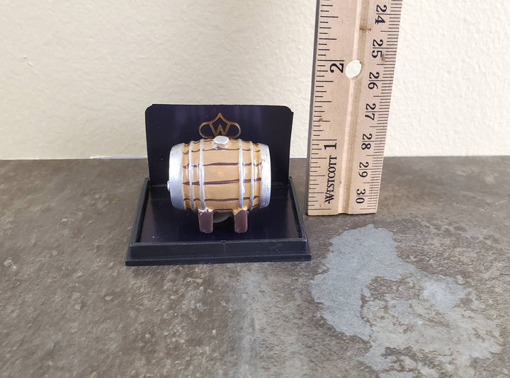 Dollhouse Miniature Keg with Tap Small 1:12 Scale Keg Beer or Wine Cask Reutter